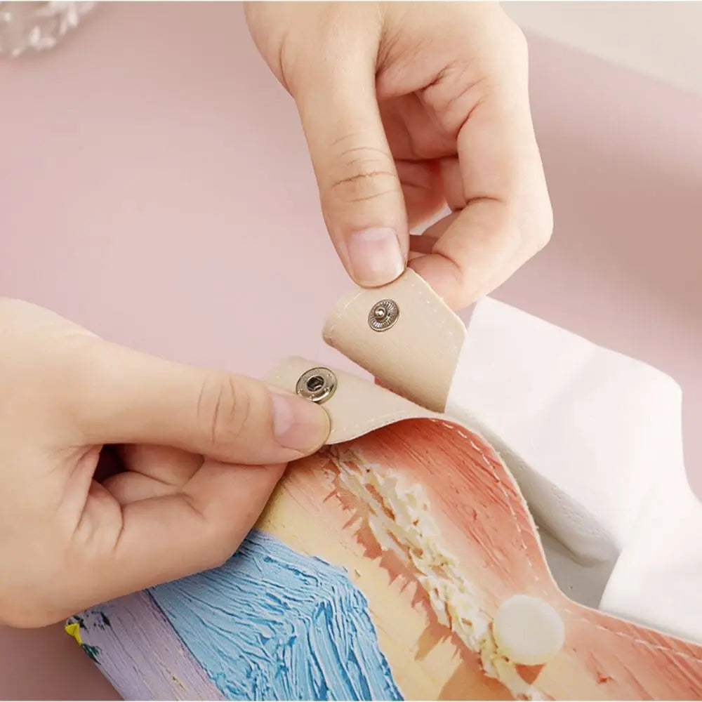 🎀Creative Pink Leather Tissue Box – 🎀Durable Paper Towel Storage