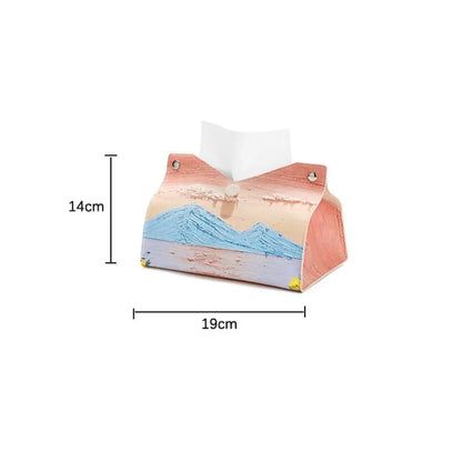 🎀Creative Pink Leather Tissue Box – 🎀Durable Paper Towel Storage
